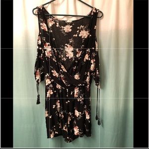 Cold shoulder low cut Aeropostale romper